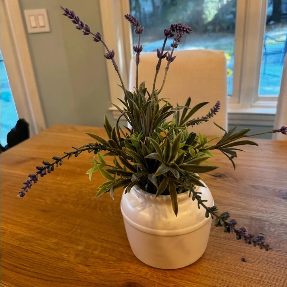 Threshold Faux Lavender and Greenery in White Vase